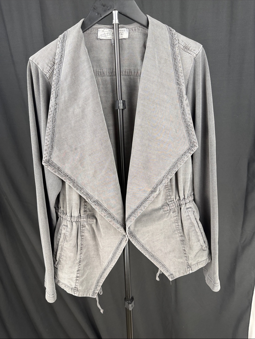 Torrid Gray Tencel Draped Utility Jacket Size 2